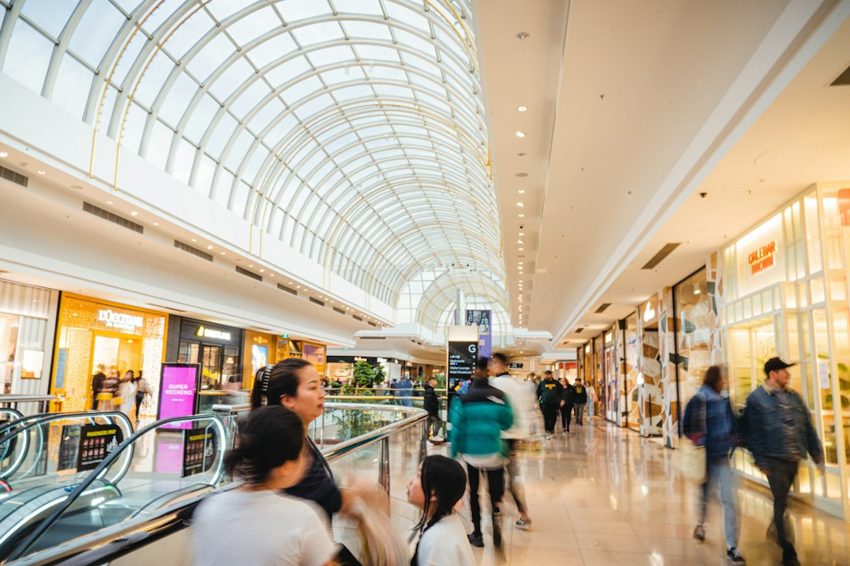 Shoppers and retail tenancies at Chadstone Shopping Centre, Melbourne.